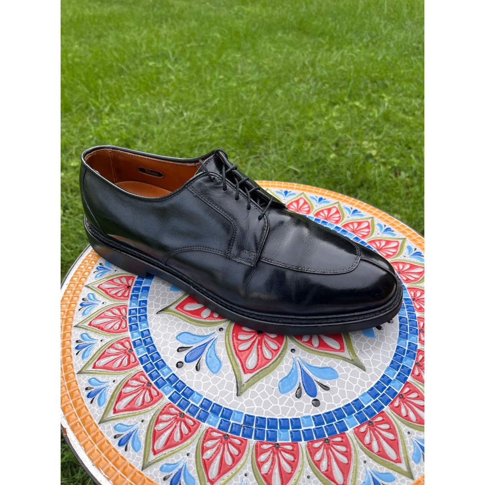 Allen Edmonds Ashton 1608 Mens Size 12 D Black Leather Split Toe Derby USA